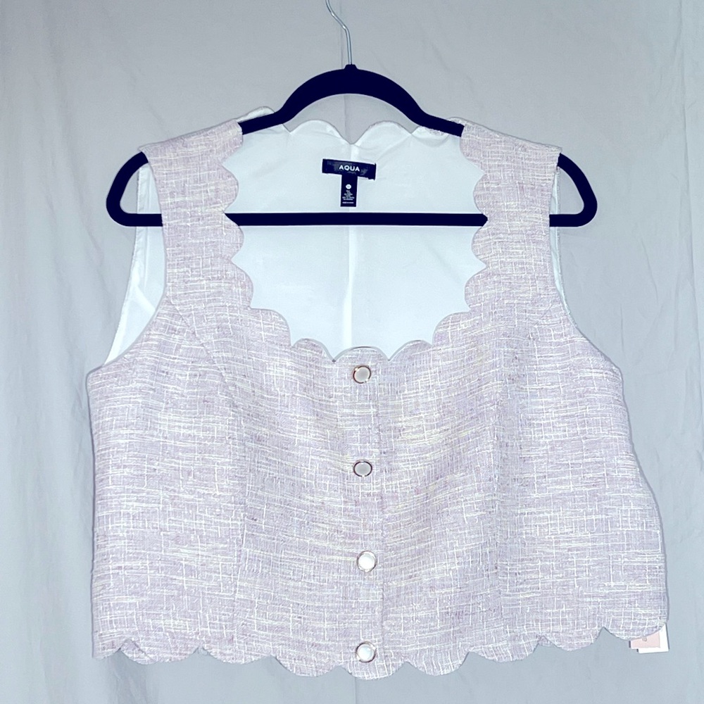 Aqua cropped vest